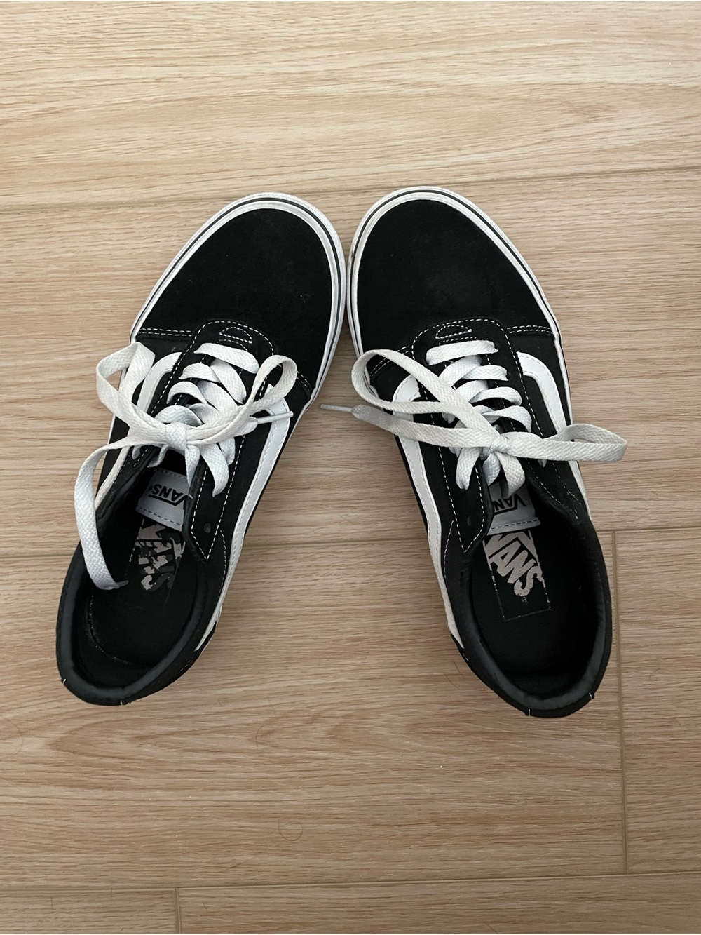 Vans Black and White Low-Top Sneakers